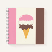 Neapolitan Ice Cream Cone Notitieboek (Voorkant)