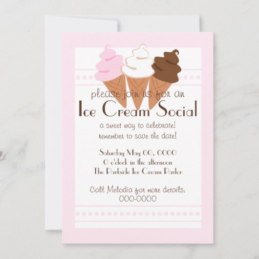 Neapolitan Ice Cream Tro Save The Date (Voorkant)