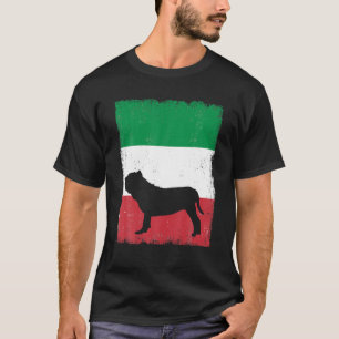 Neapolitan Mastiff Dog Italië Vlag Italiaanse Vint T-shirt