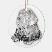 Neapolitan Mastiff-versiering Keramisch Ornament (Links)