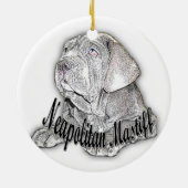 Neapolitan Mastiff-versiering Keramisch Ornament (Achterkant)