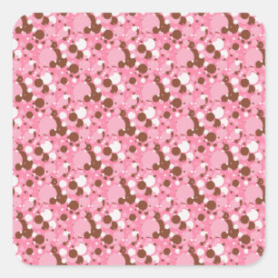 Neapolitan Stippen 02 Roze, donkerachtige STICKERS