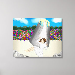 Near Death Experience Art   Levensduur na de dood Canvas Afdruk
