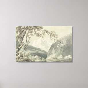Near Grindelwald, c.1796 (blauwe en grijze was ove Canvas Afdruk