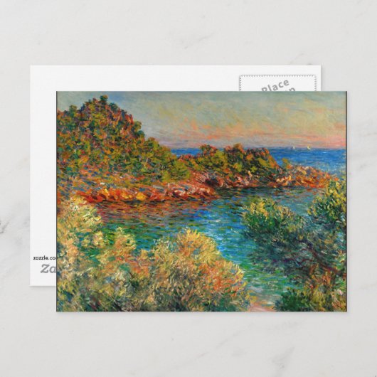 Near Monte Carlo, beroemd schilderij van Claude Mo Briefkaart (Voorkant / Achterkant)