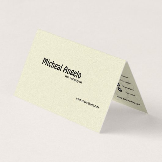 Neat gevouwen visitekaartjes (Voorkant)