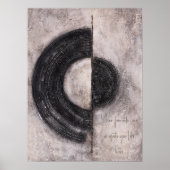 Neatral aardse abstracte wabi sabi japandi kunst a poster (Voorkant)