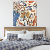 Nebamun jaagt in de marsharia met zijn vrouw canvas afdruk (Insitu (Slaapkamer))