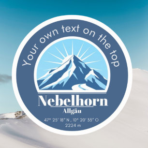 Nebelhorn Allgäu Duitsland souvenir decoratie Sticker