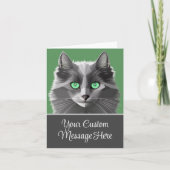 Nebelung Grey Cat Face - N'Importe Quel Texte De C (Devant)