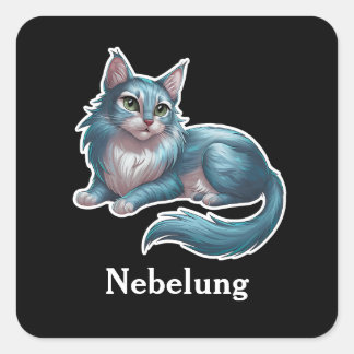 Nebelung Vierkante Sticker