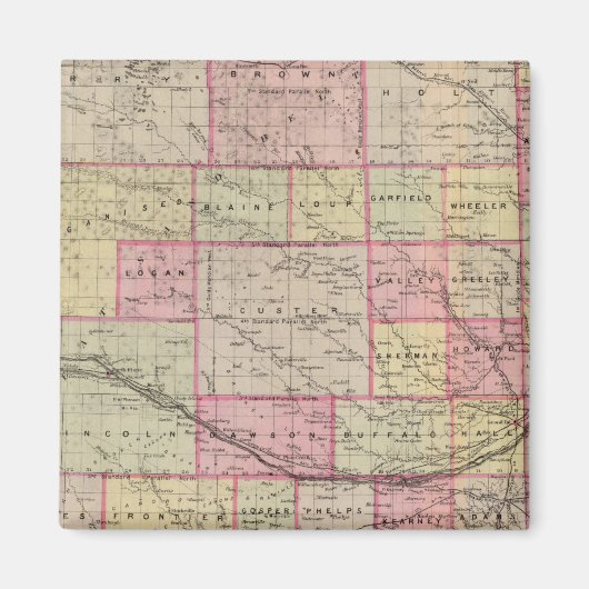 Nebraska 3 magneet (Voorkant)