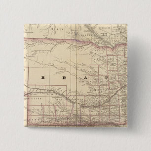 Nebraska 5 vierkante button 5,1 cm