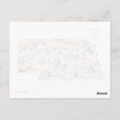 Nebraska  Afbeelding Map Nebraskan State Chart Briefkaart (Achterkant)