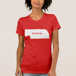 Nebraska Belong State Map T-shirt