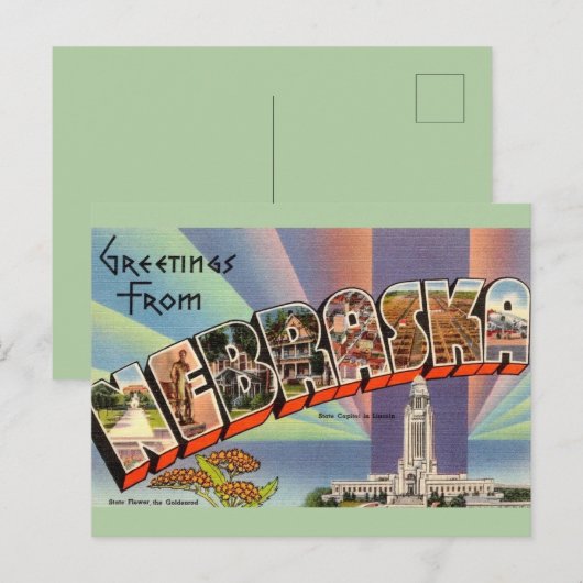 Nebraska Briefkaart (Voorkant / Achterkant)