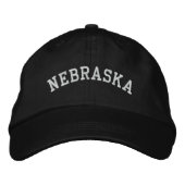 Nebraska brodé Casquette ajustable noir (Devant)