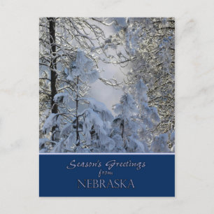 Nebraska Christmas Kaart / staat specifieke ansich
