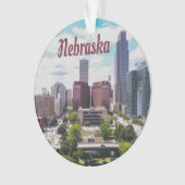 Nebraska City Skyline Omaha Ornament (voorkant)
