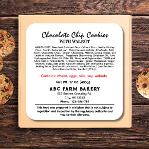 NEBRASKA Cottage Food Law Label