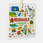 Nebraska Custom Family Trip Christmas Keramisch Ornament (Rechts)