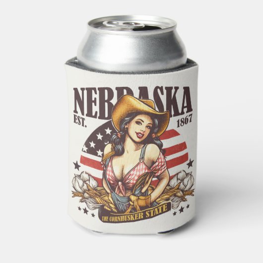 Nebraska, de staat Cornhusker Blikjeskoeler (Blikje Achterkant)