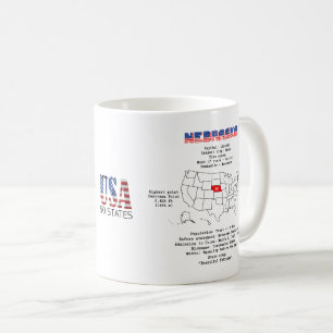 Nebraska. De staat van de Verenigde Staten van Ame Koffiemok