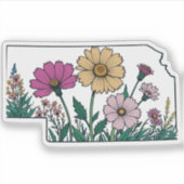 Nebraska Flowers - Wild Flowers Nebraska Sticker (Voorkant)