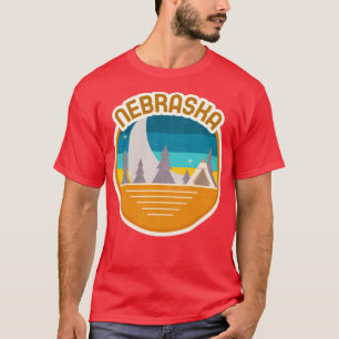 Nebraska Forest Camping Hiking and Backpackaging t T-shirt