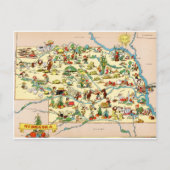 Nebraska Funny  Map Briefkaart (Voorkant)
