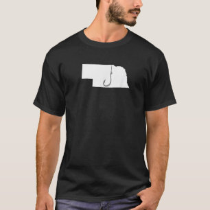 Nebraska Gevist Angler State Fisherman Fish Hook T-shirt