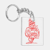 Nebraska gezellige en afgezaagd leuke sleutelhange sleutelhanger (Voorkant Links)