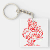 Nebraska gezellige en afgezaagd leuke sleutelhange sleutelhanger (Voorkant)