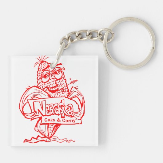 Nebraska gezellige en afgezaagd leuke sleutelhange sleutelhanger (Achterkant)