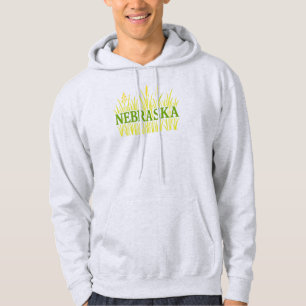 Nebraska Grassland Typografie Rustic Tallgrass Hoodie