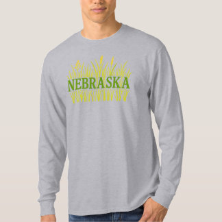 Nebraska Grassland Typografie | Rustic Tallgrass T-shirt