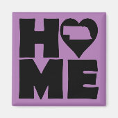 Nebraska Home Heart State Fridge Magnet (Devant)