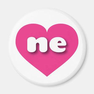 Nebraska hot roze hart - Ik hou van Magneet