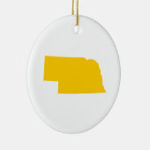 Nebraska in Gold Keramisch Ornament (Rechts)