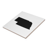 Nebraska in het zwart tegeltje (Zijkant)