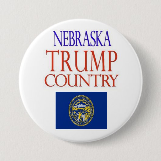 NEBRASKA is TRUMP COUNTRY Campaign Button (Voorkant)