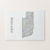 Nebraska-kaart Legpuzzel (Horizontaal)