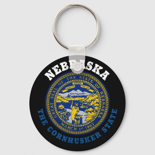 NEBRASKA MAÏSKOLVER STAATSVLAG SLEUTELHANGER (Voorkant)