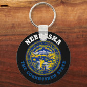 NEBRASKA MAÏSKOLVER STAATSVLAG SLEUTELHANGER (Voorkant)