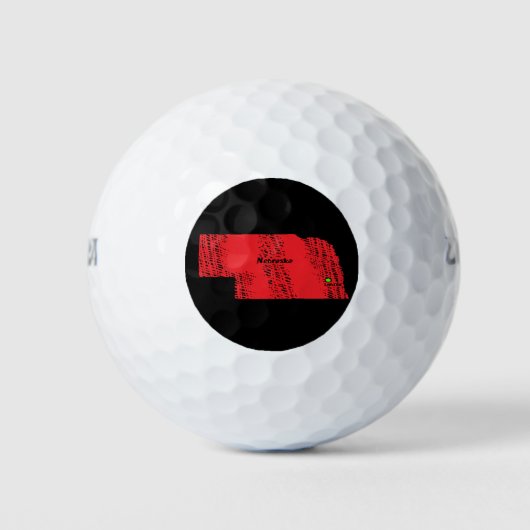 NEBRASKA MAP GOLFBALLEN (Voorkant)