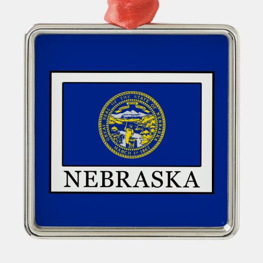Nebraska Metalen Ornament (Voorkant)