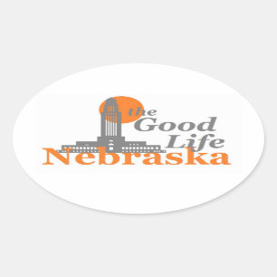 NEBRASKA OVALE STICKER