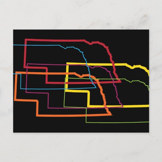 nebraska pride blur briefkaart (Voorkant)