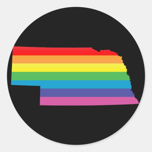 nebraska pride . ronde sticker (Voorkant)