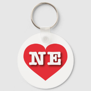 Nebraska Red Heart - Ik hou van NE Sleutelhanger